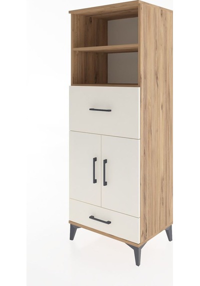 Hyperion Dolap 4 Raflı 2 Çekmeceli 2 Kapaklı 60x44x163 Çam-aytaşı Atlas Çam