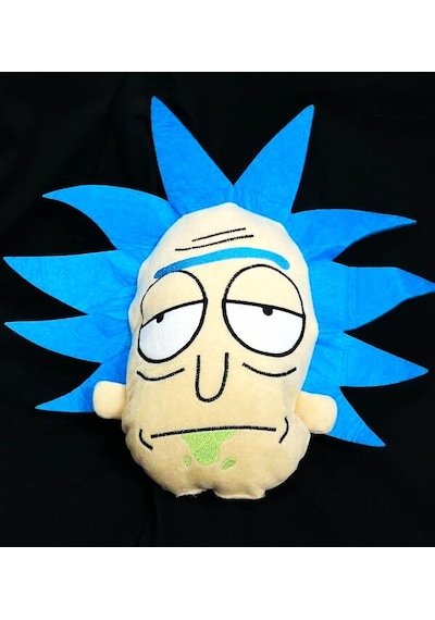 Dükkan Design Rick Peluş Yastık Mavi-beyaz