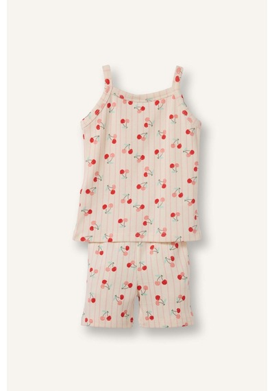 Defacto Baskılı Fitilli 2li Ecru Pijama Takımı Kız Bebek I0404a526hser233 Ekru-er233