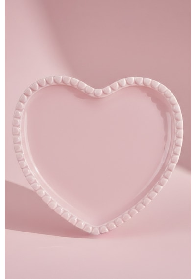Karaca Pink Love Porselen Pasta Tabağı Pembe 21 Cm Pembe