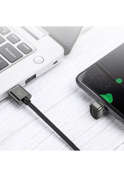 Kuulaa U-Shape Mobile Game Usb Type C Oyuncu Şarj Kablosu 1Metre (531394938)-Siyah