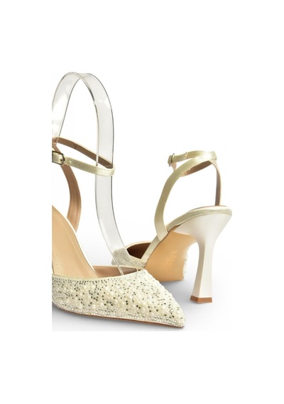 Fox Shoes U676417604 Ten Kumaş İnce Topuklu Kadın Abiye Ayakkabı Ten