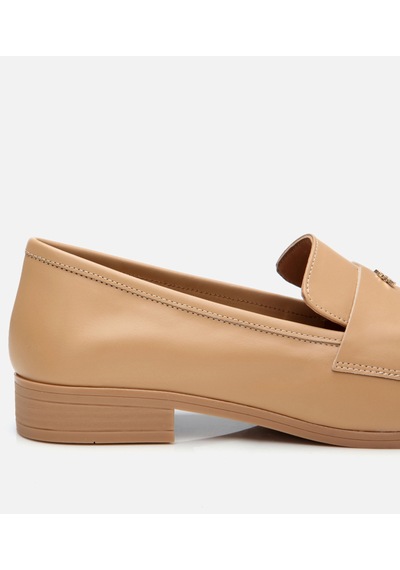 Hotiç Kadın Deri Bej Esnek Tabanlı Klasik Loafer
