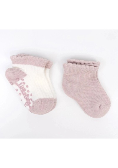 Mey İthalat Kaymaz 2li Kız Bebek Patik Çorap K44149 Tek Adet Fiyatıdır