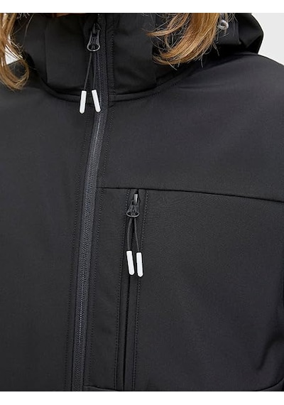 Jack & Jones Jjthatcher Softshell Hood Erkek Mont - Siyah - 12279288 Siyah
