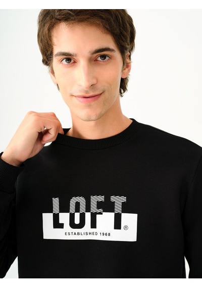 Loft Regular Fit Erkek Sweatshirt Lf2038242 Q1.v1 Siyah