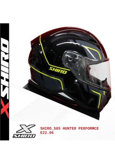 Shiro Fullface Hunter Perf Motosiklet Kaskı Kapalı Grafik