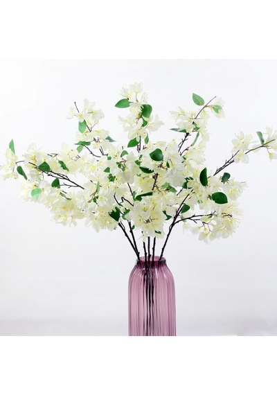 Yapay Çiçek Begonvil Çiçeği Beyaz 80Cm Tek Dal Bodrum Çiçeği Sar Yapay Çiçek Begonvil Çiçeği Beyaz 80Cm Tek Dal Bodrum Çiçeği Sar