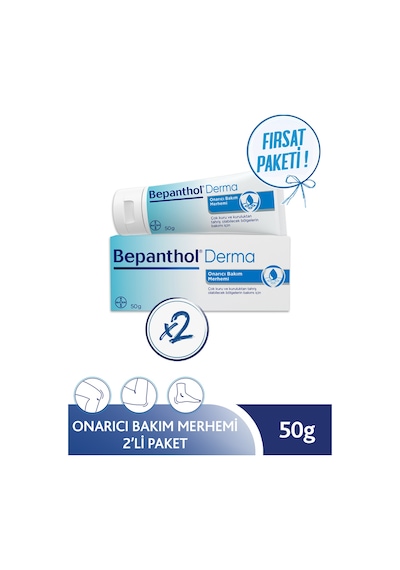 Bepanthol Çok Kuru Ciltler için Onarıcı Bakım Merhemi 2 x 50 G