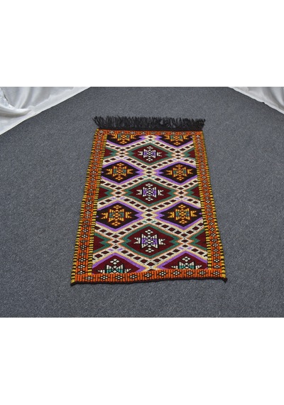 Zehra Abla Halı Yeni El Dokuma Nadir Çumra Yörük Yün Kilim 6300