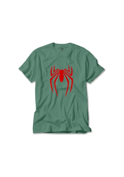 Spiderman Logo Yeşil Tişört
