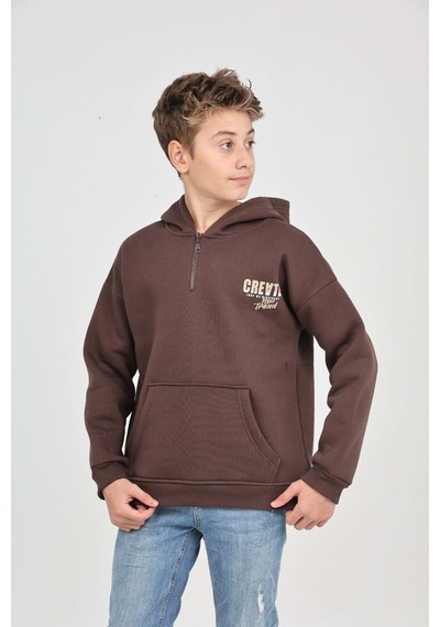 Toontoy Kids Toontoy Erkek Çocuk Create Baskılı Sweatshirt Kahverengi
