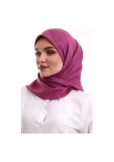 Kofra Desenli Baş Örtü - Fuşya