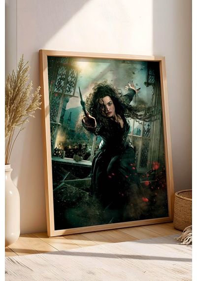 Bellatrix Lestrange Özel Tasarım Çerçeveli Tablo - Lüks Harry Potter Karakter Posteri Duvar Dekoru Kayın Bellatrix Lestrange Özel Tasarım Çerçeveli Tablo - Lüks Harry Potter Karakter Posteri Duvar Dekoru Kayın