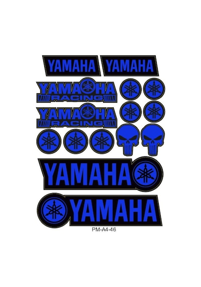 Yamaha Uyumlu A4 Çoklu Sticker Seti 03 Diğer
