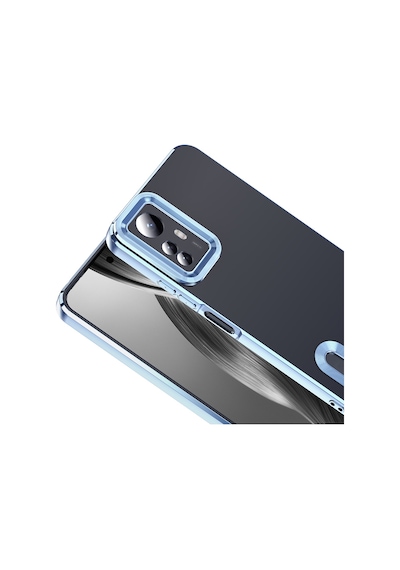 Xiaomi Redmi Note 12s Kılıf Kamera Korumalı Logo Gösteren Zore Omega Kapak Rose Gold