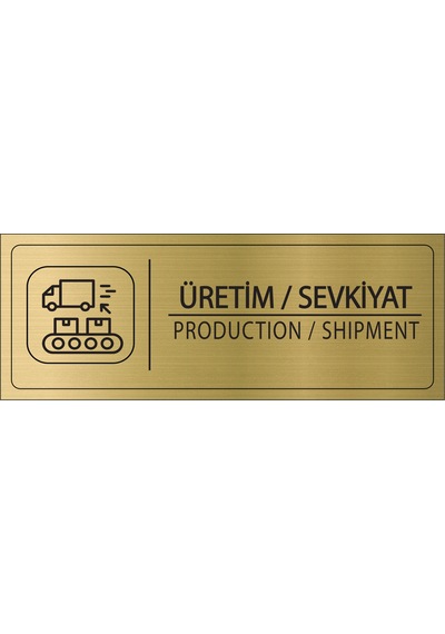 Mayeka Üretim Sevkiyat İsimlik Altın Metal Kapı İsimliği Levhası Yönlendirme Tabelası