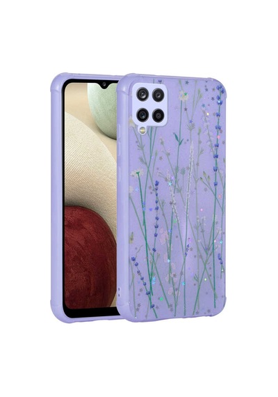 Zore Samsung Galaxy Uyumlu M33 Kılıf Simli Desenli Kamera Korumalı Parlak Omsy Popy Kapak - Dallar