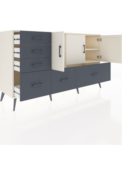 Hyperion Konsol 4 Raflı 6 Çekmeceli 3 Kapaklı 176x44x99 Aytaşı-ay Aytaşı-aytaşı/antrasit Hyperion Konsol 4 Raflı 6 Çekmeceli 3 Kapaklı 176x44x99 Aytaşı-ay Aytaşı-aytaşı/antrasit