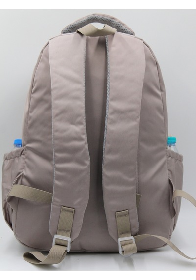 Çok Bölmeli Unisex Vizon Özel Kumaş Günlük Ve Okul Çantası 34600 Kahverengi
