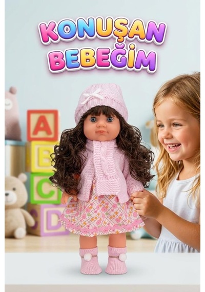 Lucia Girl Konuşan 35 Cm - Etkileşimli Kolları Bacakları Ve Kafası Et Kutulu Atkılı Oyuncak Bebek 37756968