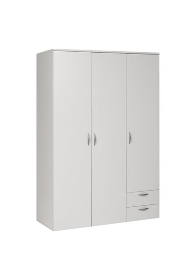 Ahşap Gardırop 120cm, Gardırop, Çok Amaçlı Dolap, 3 Kapılı Dolap, Elbise Dolabı 120x52x177cm Beyaz Ahşap Gardırop 120cm, Gardırop, Çok Amaçlı Dolap, 3 Kapılı Dolap, Elbise Dolabı 120x52x177cm Beyaz