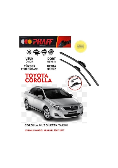 Toyota Corolla Silecek Takımı 2013 Model Araca Özel Aparat
