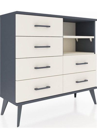 Arges Şifonyer 2 Raflı 6 Çekmeceli 88x30x80 Antrasit-aytaşı Aytaşı Arges Şifonyer 2 Raflı 6 Çekmeceli 88x30x80 Antrasit-aytaşı Aytaşı