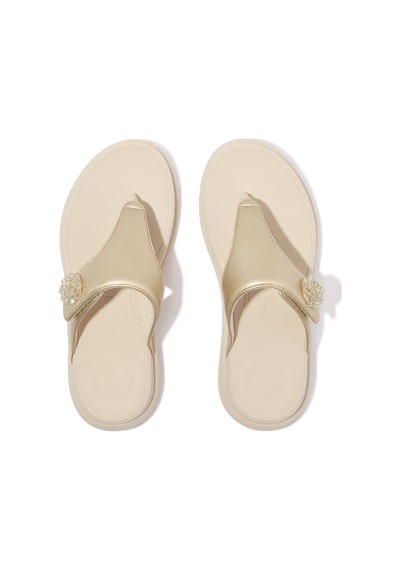 Roncato 675 Platino Sandalet Kadın Diğer Iw4-090 /675 Fitflop F-mode Go Beadie-button Adjustable Toe-post PLATİN