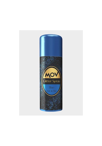 Mov Glitter Sprey Mavi Simli Renkli Saç & Vücut Spreyi Parlaklık Verici