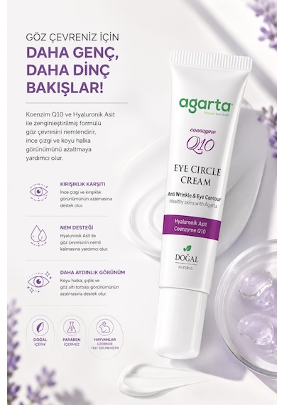 Agarta Doğal Yaşlandırma Karşıtı Anti Aging Göz Çevresi Kremi 20 ML