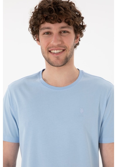 U.S. Polo Assn. Erkek Regular Fit Bisiklet Yaka Mavi Basic Tişört 50305924-VR003