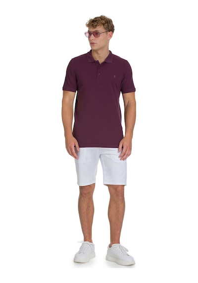 Hatemoğlu Mor Regular Fit 100% Pamuk Polo Yaka Tişört