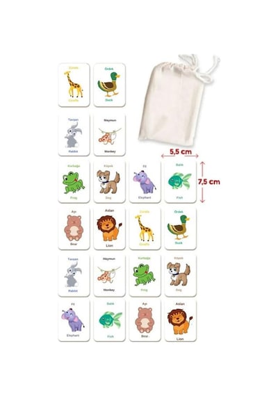 Zeka Kartları Eşleştirme Oyunu Ahşap Hafıza Kartı Oyunu Eğitici Puzzle Oyunları