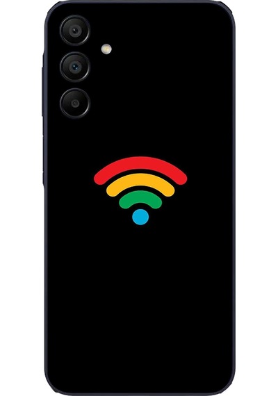 Samsung Galaxy A15 Uyumlu Wifi Simgesi Baskılı Silikon Kılıf Renkli