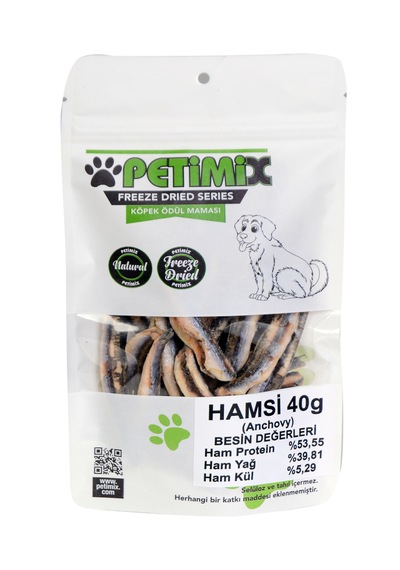 Petimix Freeze Dry Hamsi Köpek Ödülü 40 G