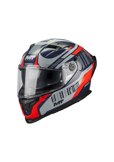 Mt Helmets Breaker Sv Cockpit C5 Kapalı Kask Gri - Kırmızı - Siyah