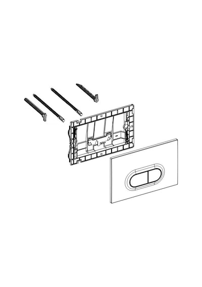 VitrA Loop O 740-0586 Gömme Rezervuar Kumanda Paneli. Mat Krom