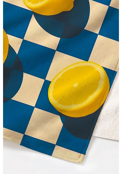 Limon Damalı Mavi Beyaz Plaj Havlusu - Akdeniz Modern Sarı Lacivert Hızlı Kuruyan Mikrofiber Havlu Dumanlı Akasya Limon Damalı Mavi Beyaz Plaj Havlusu - Akdeniz Modern Sarı Lacivert Hızlı Kuruyan Mikrofiber Havlu Dumanlı Akasya