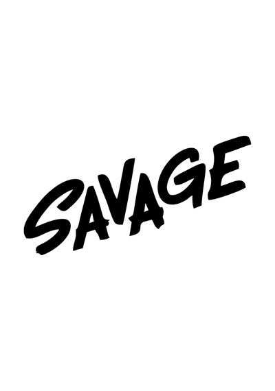 Savage Araba Sticker 17x17 Cm Siyah
