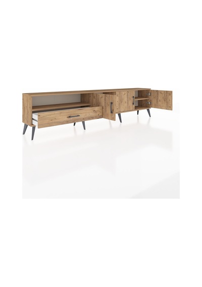Arges Tv Ünitesi 3 Raflı Tek Çekmeceli 3 Kapaklı 220x30x51 Çam-çam Atlas Çam/atlas Çam - Atlas Çam Arges Tv Ünitesi 3 Raflı Tek Çekmeceli 3 Kapaklı 220x30x51 Çam-çam Atlas Çam/atlas Çam - Atlas Çam