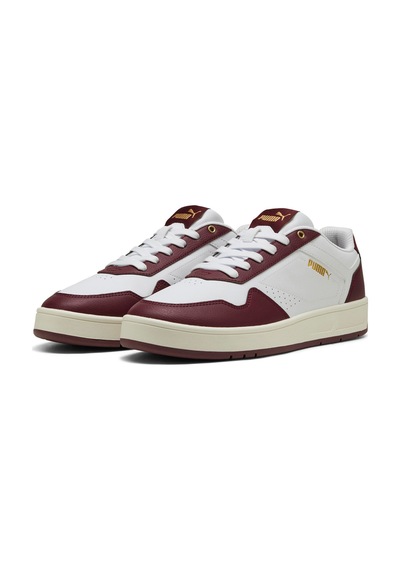 Puma Court Classic Beyaz Erkek Sneaker 000000000102266478 Beyaz-bordo