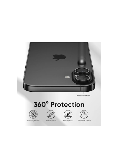 Safir Lens İphone 17 Air Uyumlu Kolay Kurulum Aparatlı Alüminyum Çerçeveli 9h Kamera Lens Koruyucu Mavi
