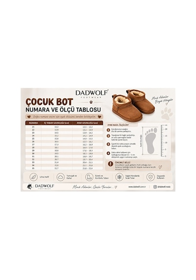 Dadwolf Süet İçi Tüylü Kürklü Sıcak Tutan Soğuk Havalara Dayanıklı Rahat Hafif Mini Kışlık Çocuk Botu 115779 Bej