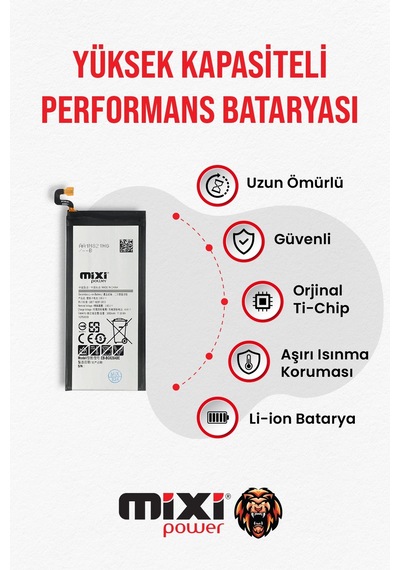 Samsung Galaxy S6 Edge Plus Uyumlu Tam Kapasiteli Batarya