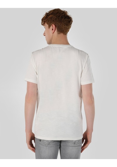 Colin'S Regular Fit Bisiklet Yaka Baskılı Beyaz Erkek Kısa Kol Tişört Cl1062700_Q1.V1_Wht