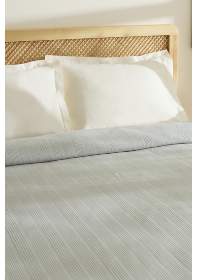 Karaca Home Maye %100 Pamuk Fırfırlı Çift Kişilik Tek Pike Mint Mint