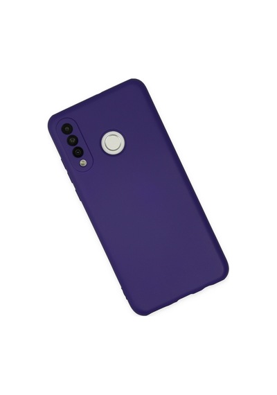 Huawei P30 Lite Uyumlu İçi Kadife Lansman Tasarım Silikon Telefon Kılıfı Mor
