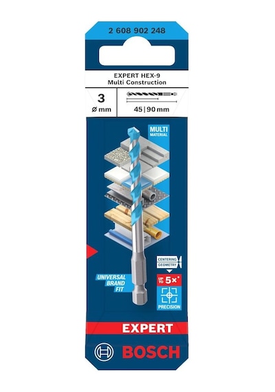 Bosch Expert Hex-9 3 X 90 Mm Çok Amaçlı Matkap Ucu 2608902248