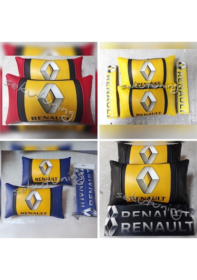 Renault Lüks Deri Boyun Yastığı Ve Kemer Konforu Mini Set